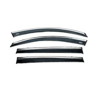 Window deflectors with chrome trim (4 pcs, Niken) photo 4