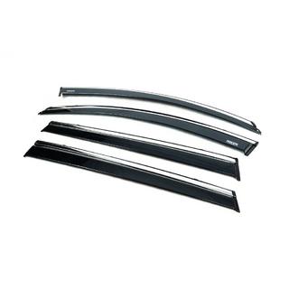 Window deflectors with chrome trim (4 pcs, Niken) photo 3