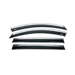 Window deflectors with chrome trim (4 pcs, Niken)