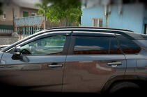 Toyota Rav 4 2019–2025 Window deflectors with chrome trim (4 pcs, Niken) photo 2