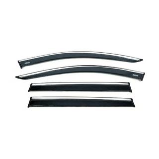 Window deflectors with chrome trim (4 pcs, Niken) photo 3