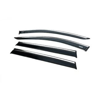 Window deflectors with chrome trim (4 pcs, Niken) photo 4