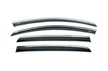 Volkswagen Golf 6 2008-2014 Window Deflectors with Chrome Trim Niken (HB, 4 pcs) photo 3