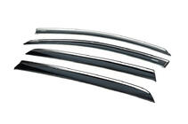 Volkswagen Golf 6 2008-2014 Window Deflectors with Chrome Trim Niken (HB, 4 pcs) photo 4