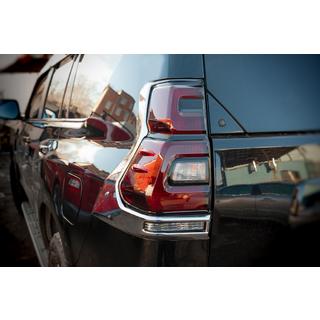 Chrome Tail Light Covers V2 (2 pcs, 2018+) Toyota Land Cruiser Prado 150 2009-2023 photo 1