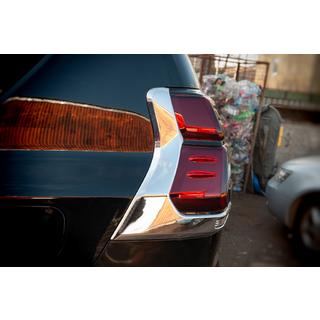 Chrome Tail Light Covers V2 (2 pcs, 2018+) Toyota Land Cruiser Prado 150 2009-2023 photo 2