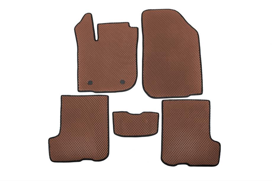 Renault Sandero 2013-2022 EVA Floor Mats (Brown) Image