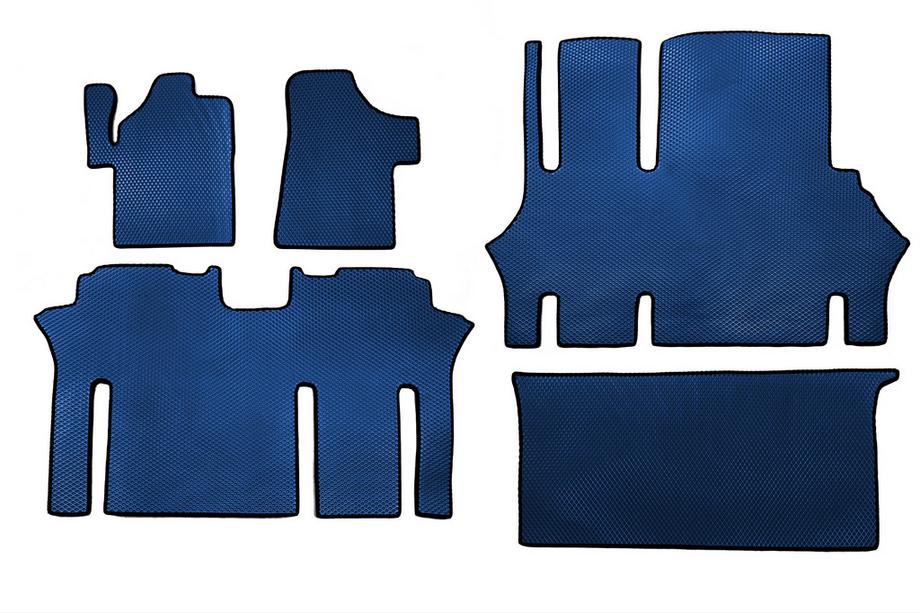 Mercedes Viano 2004-2014 EVA V2 Floor Mats (Pickup Only, Full Set, Blue) Image