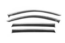 Kia Sorento IV MQ4 2020- Window deflectors with chrome trim (4 pcs, Niken) photo 1
