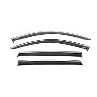 Window deflectors with chrome trim (4 pcs, Niken) Kia Sorento IV MQ4 2020- photo 1