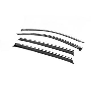 Window deflectors with chrome trim (4 pcs, Niken) Kia Sorento IV MQ4 2020- photo 2