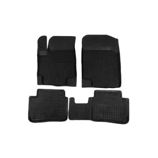 Rubber floor mats with edge (4 pcs, Polytep) Hyundai Accent 2011-2017 photo 1