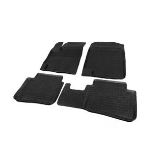 Rubber floor mats with edge (4 pcs, Polytep) Hyundai Accent 2011-2017 photo 2