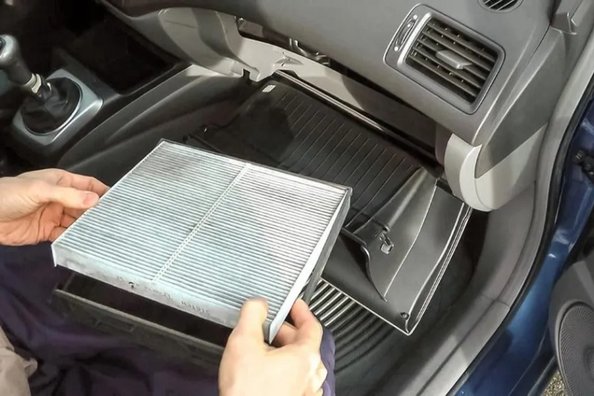 When should the car interior filter be changed?