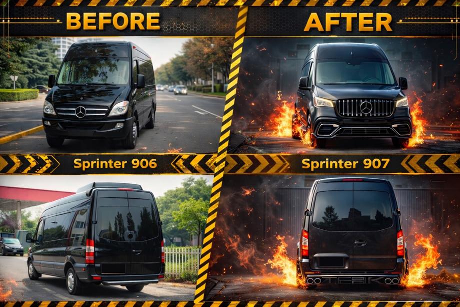 Mercedes Sprinter W906 2006–2018 Facelift Kit to W907 Image