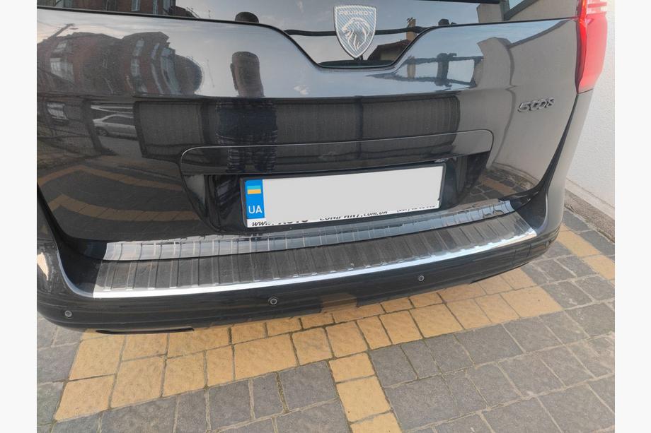 Peugeot 5008 2009-2016 Rear Bumper Protector Carmos Stainless Steel Image