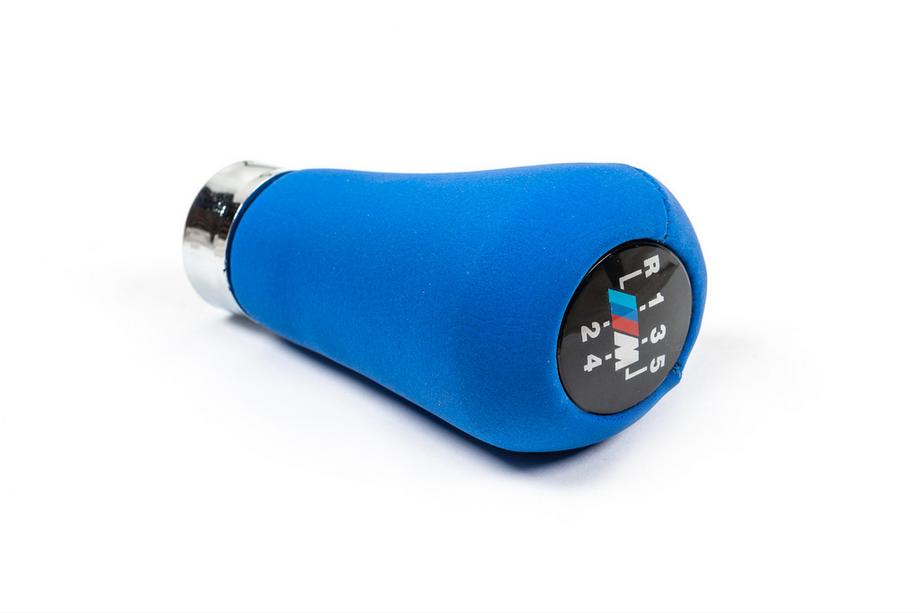 BMW 5 Series E34 1988-1995 Gear Shift Knob OEM (leatherette, blue smooth) Image