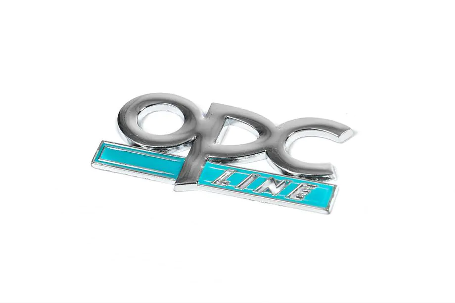 Opel Metal Trunk Badge OPC Line (Chrome+Blue) Image