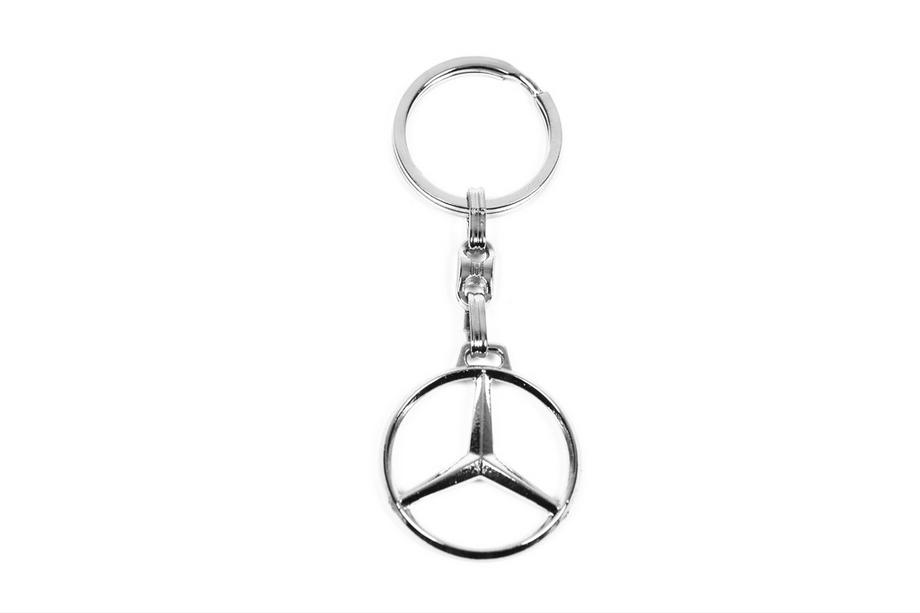 Mercedes-Benz Metal Keychain with Mercedes Logo Image