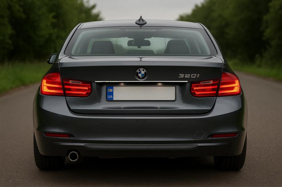 BMW 3 Series F30/F31 2012-2019 Stainless steel trim above license plate Sedan (Chrome) Image