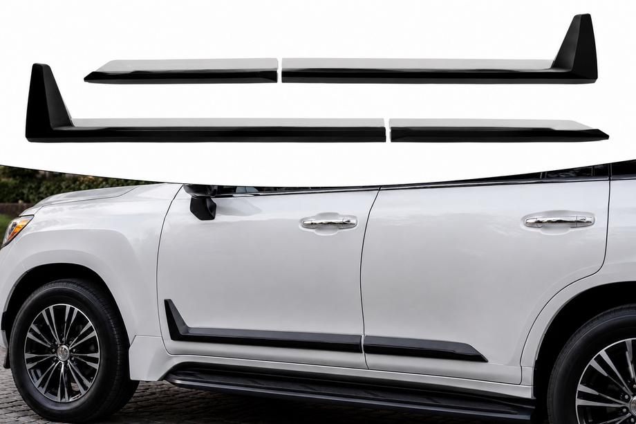 Lexus LX 500d/600 2022- Black Door Moldings F-Sport white+black (4 pcs, ABS) Photo 1