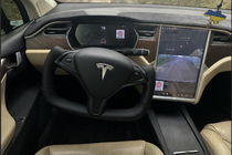 Tesla Model X 2015- Steering wheel ship style (Leatherette and carbon inserts) photo 1