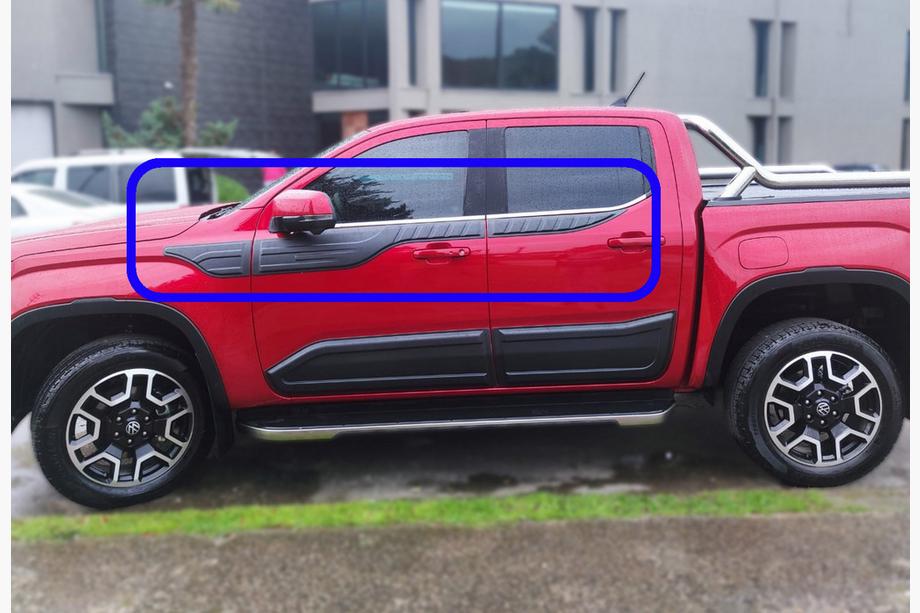 Volkswagen Amarok 2022- Upper Door Moldings (6 pcs, ABS) Image