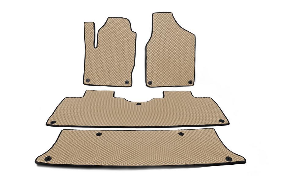 Ford Galaxy 1995-2006 EVA Floor Mats (3 Rows, Beige) Image