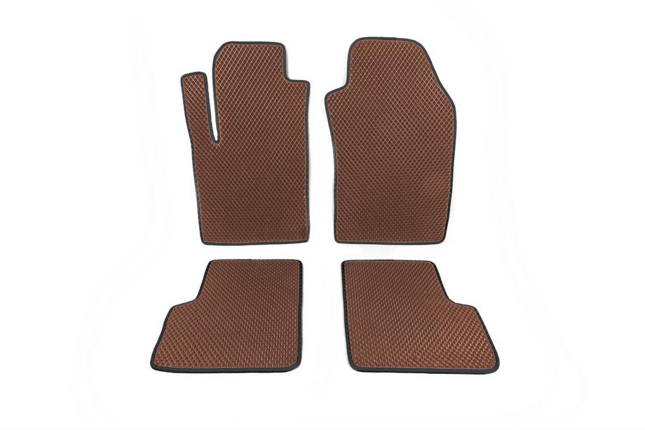 Fiat 500/500L 2013-2022 EVA Floor Mats (for 500, Brown) Image