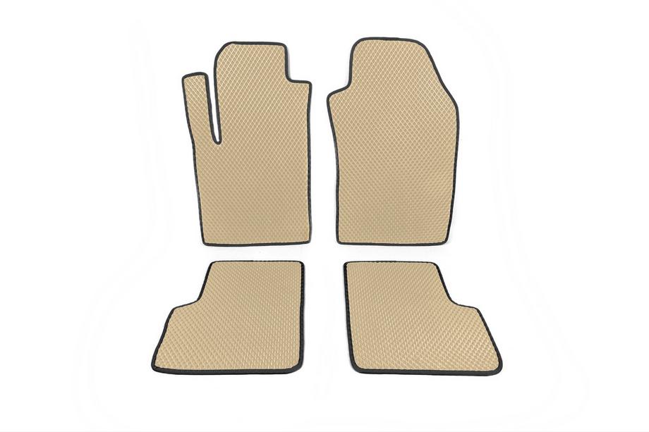 Fiat 500/500L 2013-2022 EVA floor mats (for 500, Beige) Image