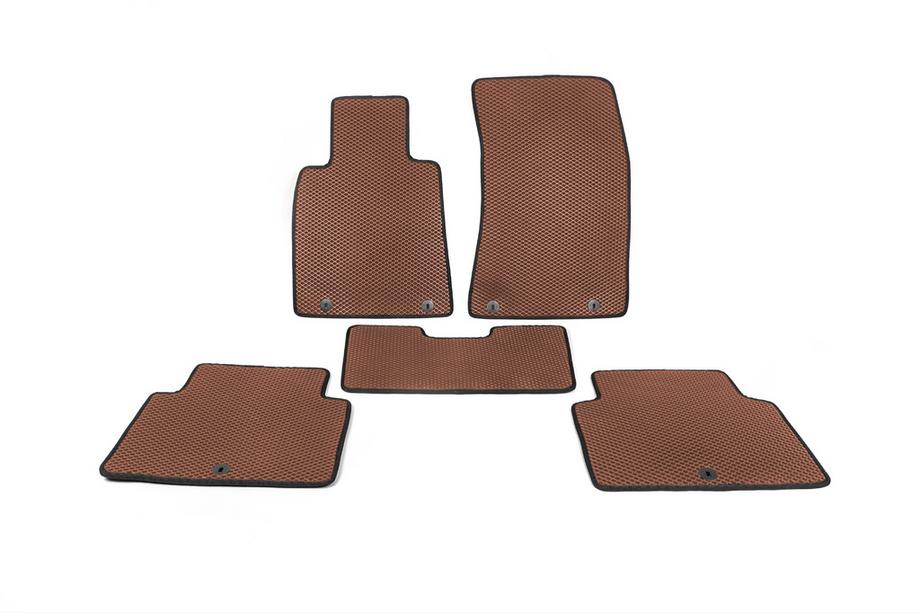 Genesis G80 2016-2020 EVA Floor Mats (Brown) Image