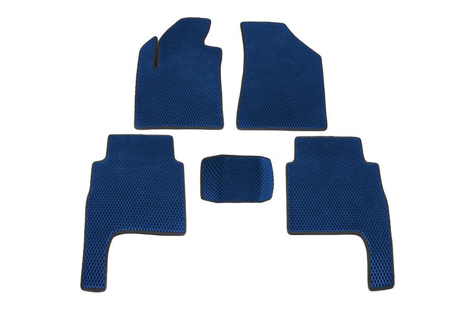 Hyundai Santa Fe 2 2006-2012 EVA Floor Mats (Blue) 2010-2012 Image