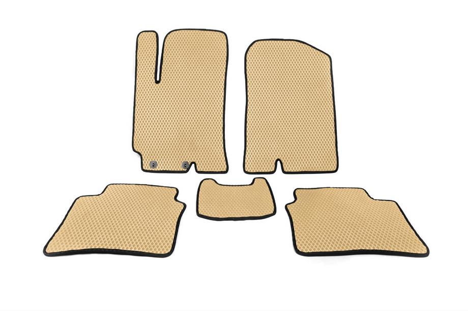 Hyundai Accent 2017-2023 EVA Floor Mats (Beige) Image