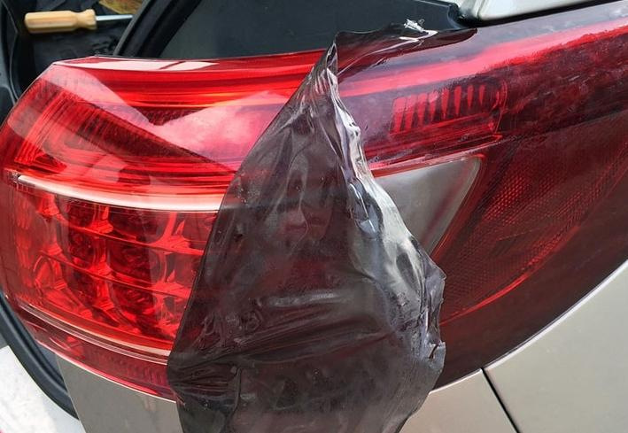 How to remove tint film from car headlights?