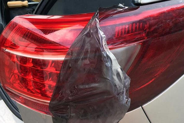 How to remove tint film from car headlights?