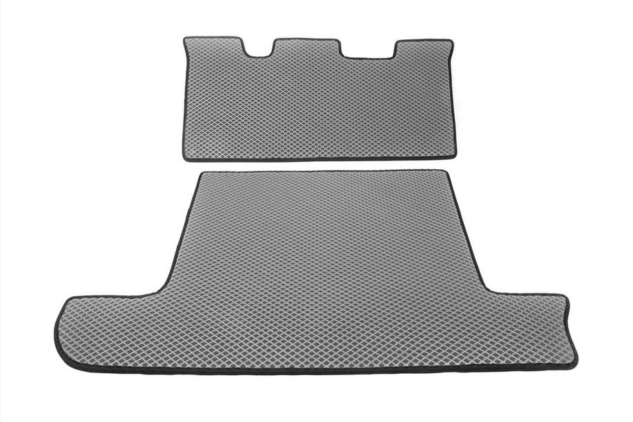 Toyota Land Cruiser 100 1998-2007 Trunk Mat 2 pcs Grey (EVA, 7-Seater) Image