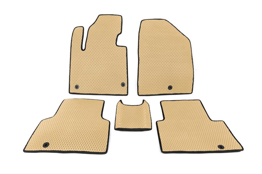 Hyundai Santa Fe 3 2012-2018 Floor Mats 5-Seater (EVA, Beige) Image