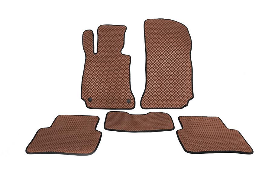 Mercedes C-class W204 2007-2015 EVA Floor Mats (Brown) Image