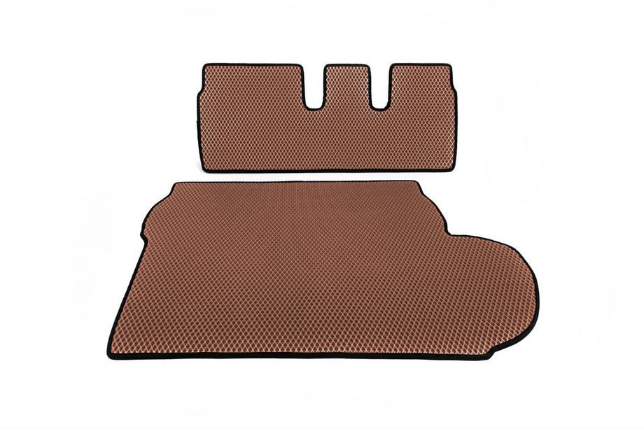 Mitsubishi Outlander 2006-2012 Trunk Mat (EVA, Brown) 7-Seater Without Subwoofer Image
