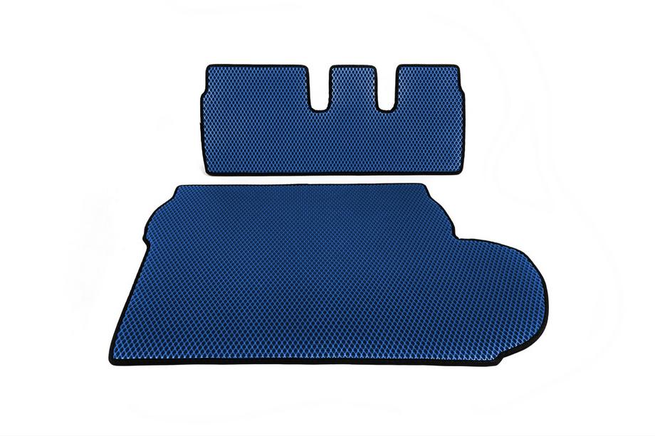 Mitsubishi Outlander 2006-2012 Trunk Mat (EVA, Blue) 7-Seater Without Subwoofer Image