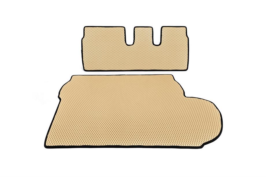 Mitsubishi Outlander 2006-2012 Trunk Mat (EVA, Beige) 7-Seater Without Subwoofer Image