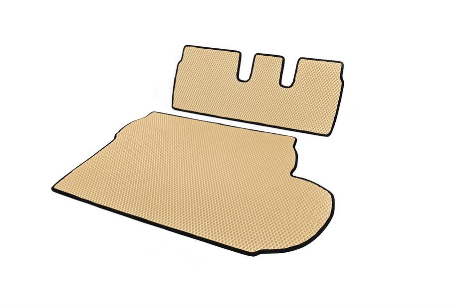 Mitsubishi Outlander 2006-2012 Trunk Mat (EVA, Beige) 7-Seater With Subwoofer Photo 2
