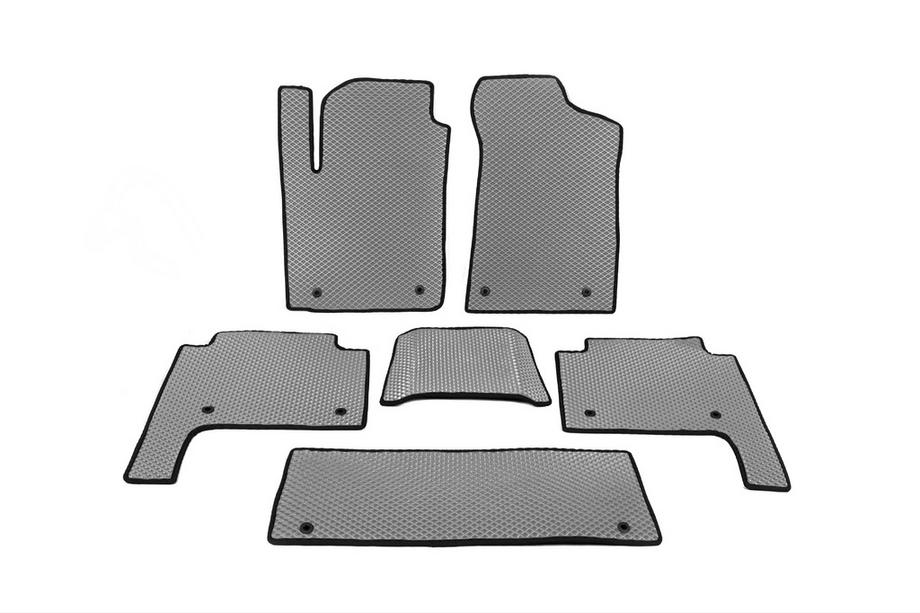 Nissan Patrol Y62 2010-2024 EVA Floor Mats 3 Rows (Gray) Image