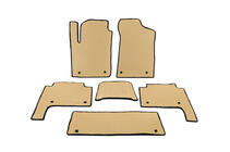 Nissan Patrol Y62 2010-2024 EVA Floor Mats 3 Rows Beige photo 1