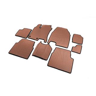 EVA Floor Mats for +2 (3 Rows, Brown) Nissan Qashqai 2007-2010 photo 2