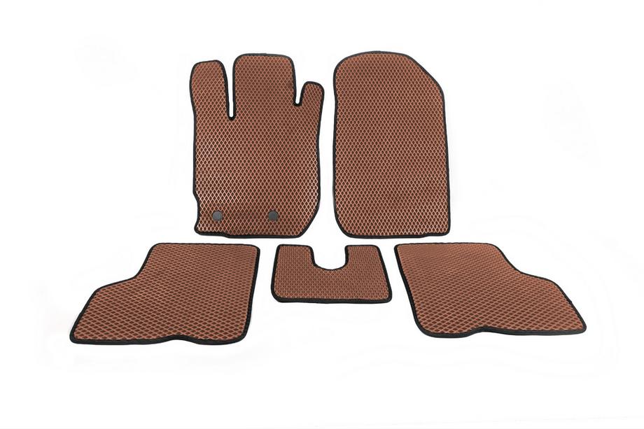 Renault Captur 2013-2019 EVA Floor Mats for Russian Kaptur (Brown) Image