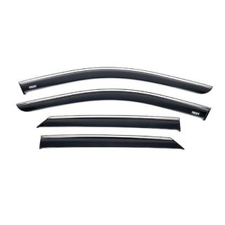 Window deflectors with chrome trim (4 pcs, Niken) Hyundai Ioniq 5 2021- photo 1