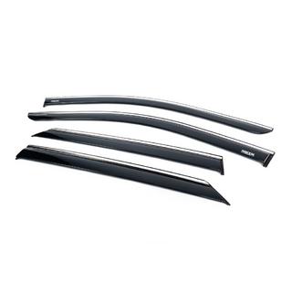Window deflectors with chrome trim (4 pcs, Niken) Hyundai Ioniq 5 2021- photo 2