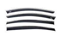 Dacia Logan III 2020- Window deflectors with chrome trim (4 pcs, Niken) photo 1