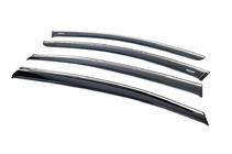 Dacia Logan III 2020- Window deflectors with chrome trim (4 pcs, Niken) photo 2